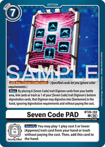Seven Code PAD [BT26-102] [Timeless Bonds]
