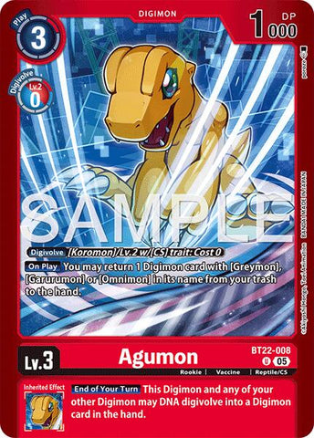 Agumon [BT22-008] [Limited Card Pack -Final Crest-]