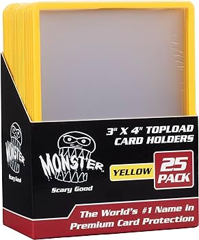 MONSTER YELLOW-BORDER TOPLOADERS 25 PACK