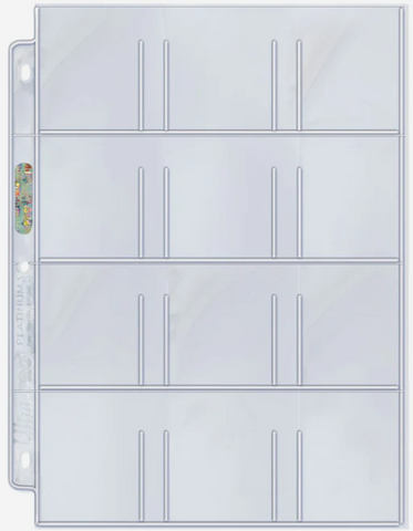 ULTRA PRO PLATINUM SERIES 12-POCKET STICKER PAGES 100 PACK