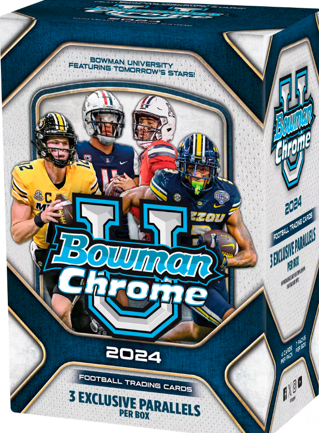 2024 TOPPS BOWMAN CHROME UNIVERSITY FOOTBALL BLASTER BOX