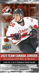 2025 UPPER DECK TEAM CANADA WORLD JUNIORS HOCKEY HOBBY PACK