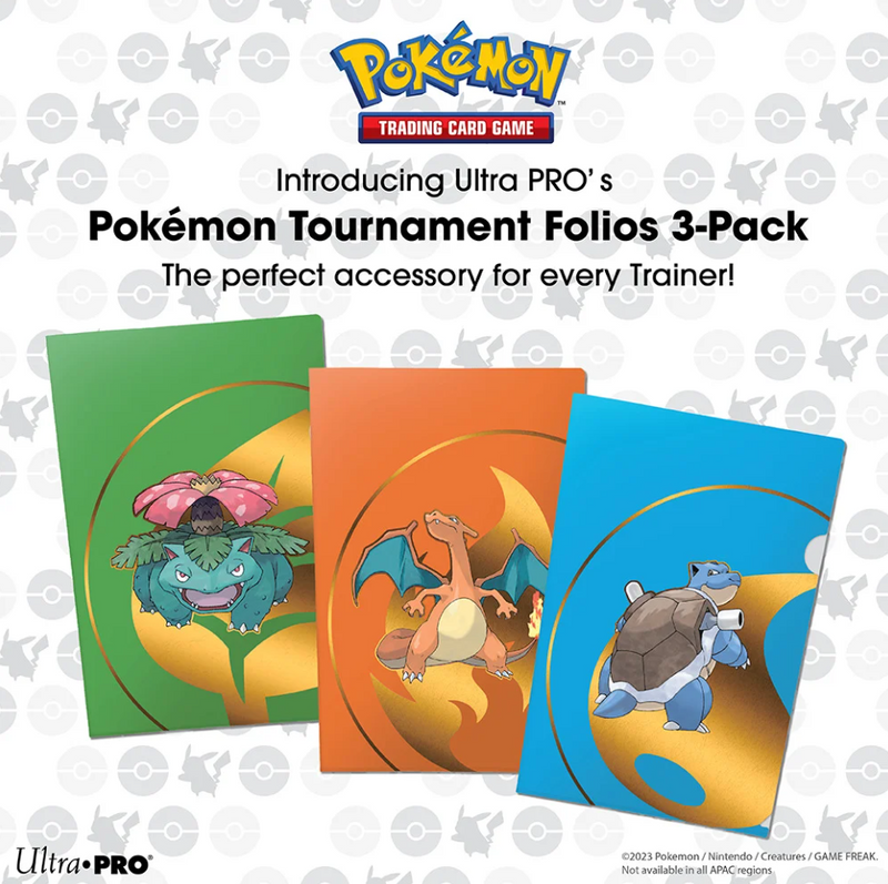 ULTRA PRO POKEMON TOURNAMENT FOLIO 3-PACK (KANTO TRIO)