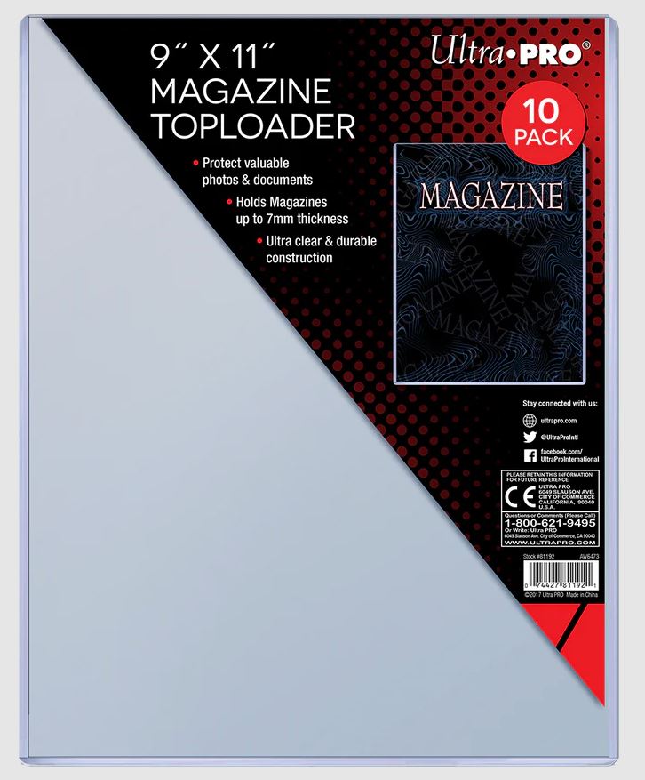 ULTRA PRO 9X11 MAGAZINE TOPLOADER 10 PACK