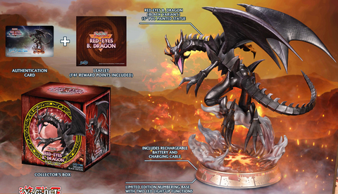 YU-GI-OH! FIRST 4 FIGURES RED EYES B. DRAGON PVC STATUE 13"