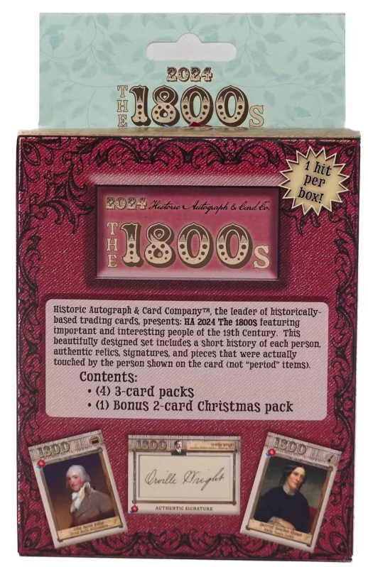2024 HISTORIC AUTOGRAPHS THE 1800S HOBBY BOX
