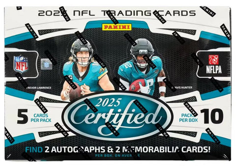 2025 PANINI CERTIFIED FOOTBALL HOBBY BOX