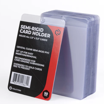 COLLCT.PRO SEMI-RIGID CARD HOLDER 50 PACK