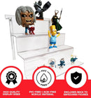 EVORETRO FIGURINE DISPLAY STAND - 4 STEP ACRYLIC RISER 2 PACK