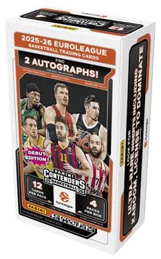 2025 PANINI CONTENDERS EUROLEAGUE BASKETBALL HOBBY BOX