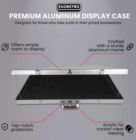 EVORETRO ALUMINUM CARD DISPLAY CASE - SMALL (24 × 20 × 3 in.) - SHIPPING NOT AVAILABLE