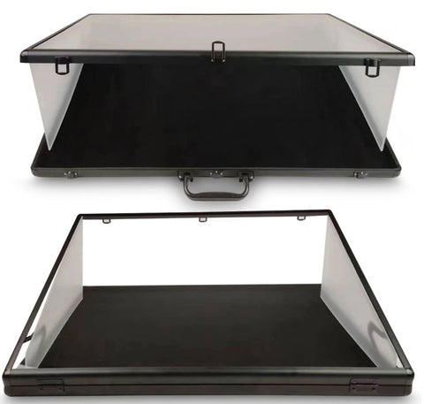 EVORETRO LOCKABLE ALUMINUM SHOWCASE 34X24X1.65" - BLACK (SHIPPING UNAVAILABLE)