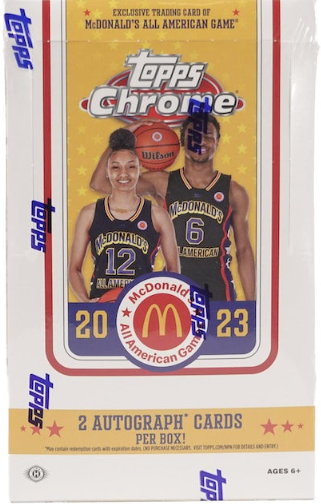 2023 TOPPS CHROME MCDONALD'S ALL AMERICAN BASKETBALL HOBBY BOX