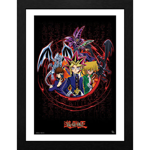 ABYSTYLE YU-GI-OH! FRAMED PRINT JOEY YUGI KAIBA (12" X 16")