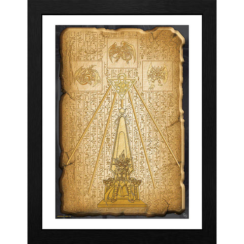 ABYSTYLE YU-GI-OH! FRAMED PRINT EGYPTIAN TABLET (12" X 16")