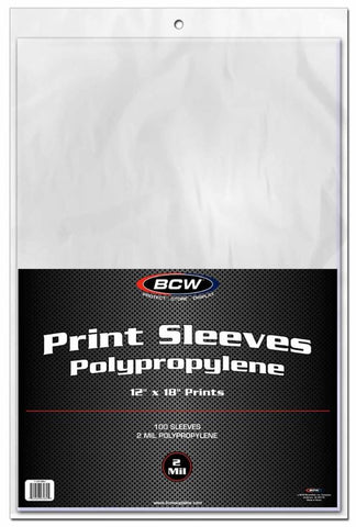 BCW PRINT SLEEVES 12X18