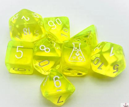CHESSEX LAB DICE 7 DIE SET (WITH BONUS DICE)