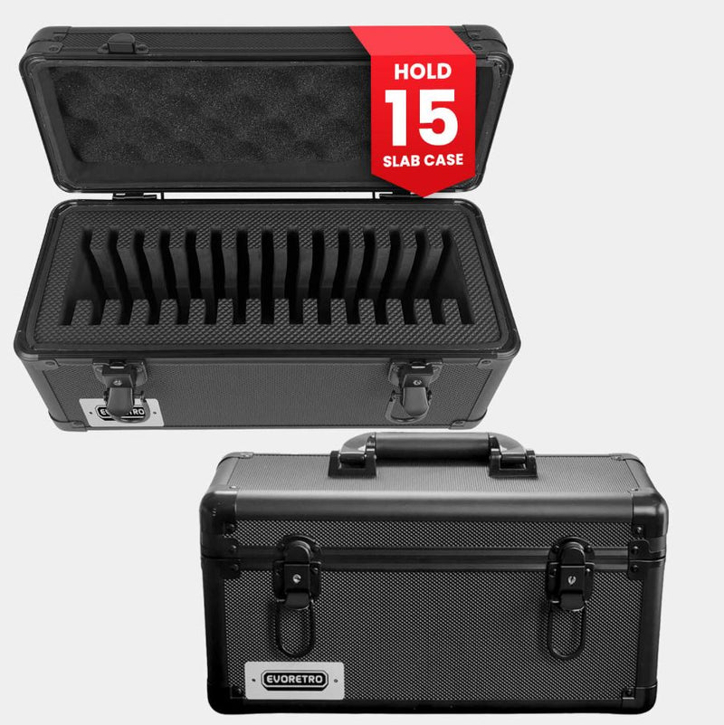 EVORETRO ALUMINUM GRADED CARD STORAGE BOX WITH KEY LOCK