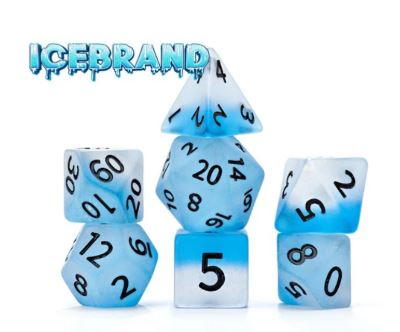 SEA GLASS DICE ICEBRAND 7-DICE SET