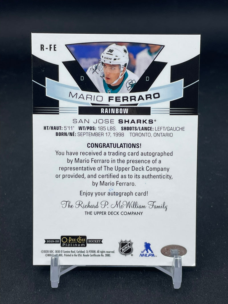 2019 UPPER DECK O-PEE-CHEE PLATINUM - RAINBOW - ROOKIE AUTOS - M. FERRARO -