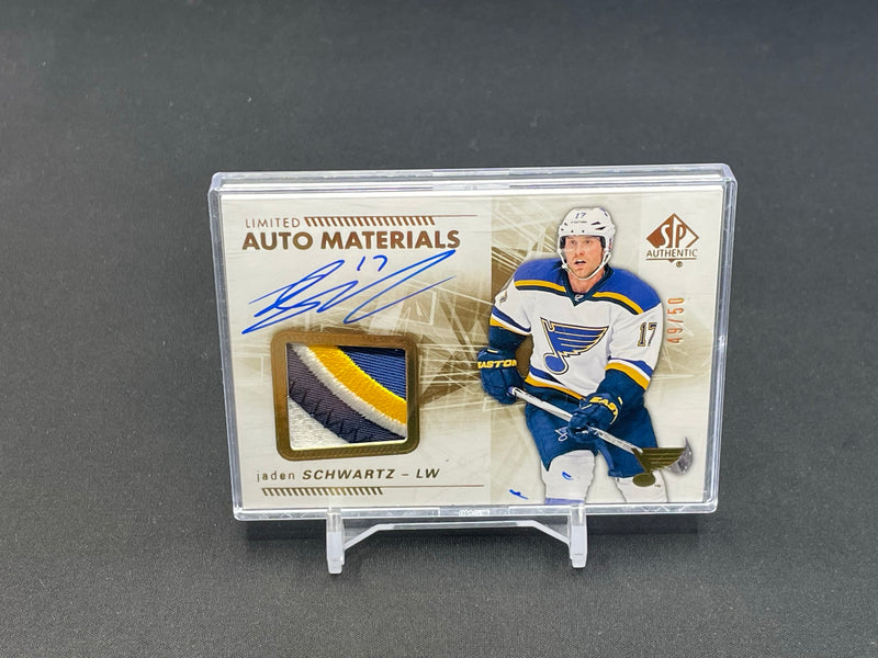 2016 UPPER DECK SP AUTHENTIC - LIMITED AUTO MATERIALS - J. SCHWARTZ - #17 - #'D/50 - PATCH - AUTOGRAPH