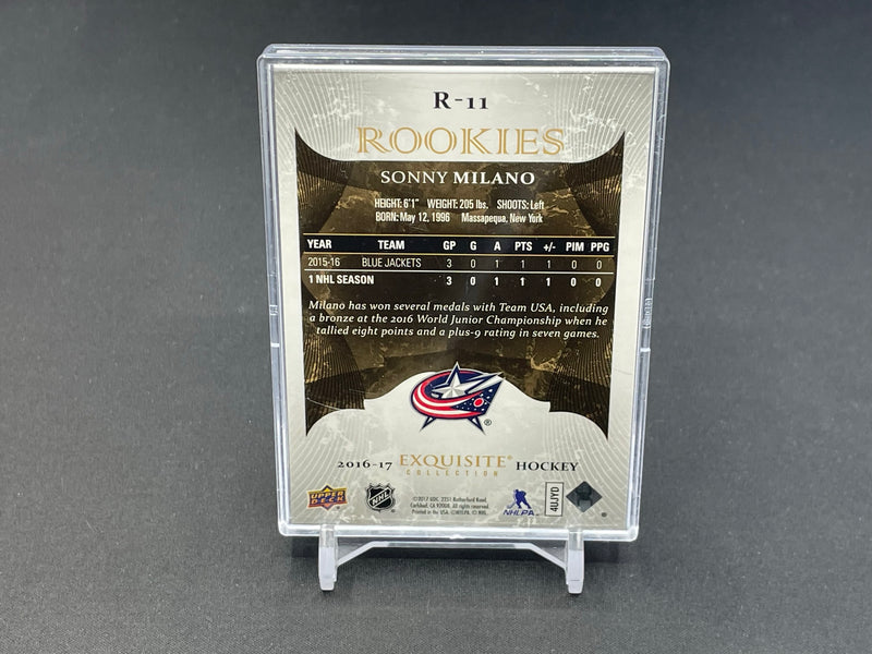 2016 UPPER DECK BLACK DIAMOND - EXQUISITE COLLECTION ROOKIES - S. MILANO - #R-11 - #'D/299 - RC