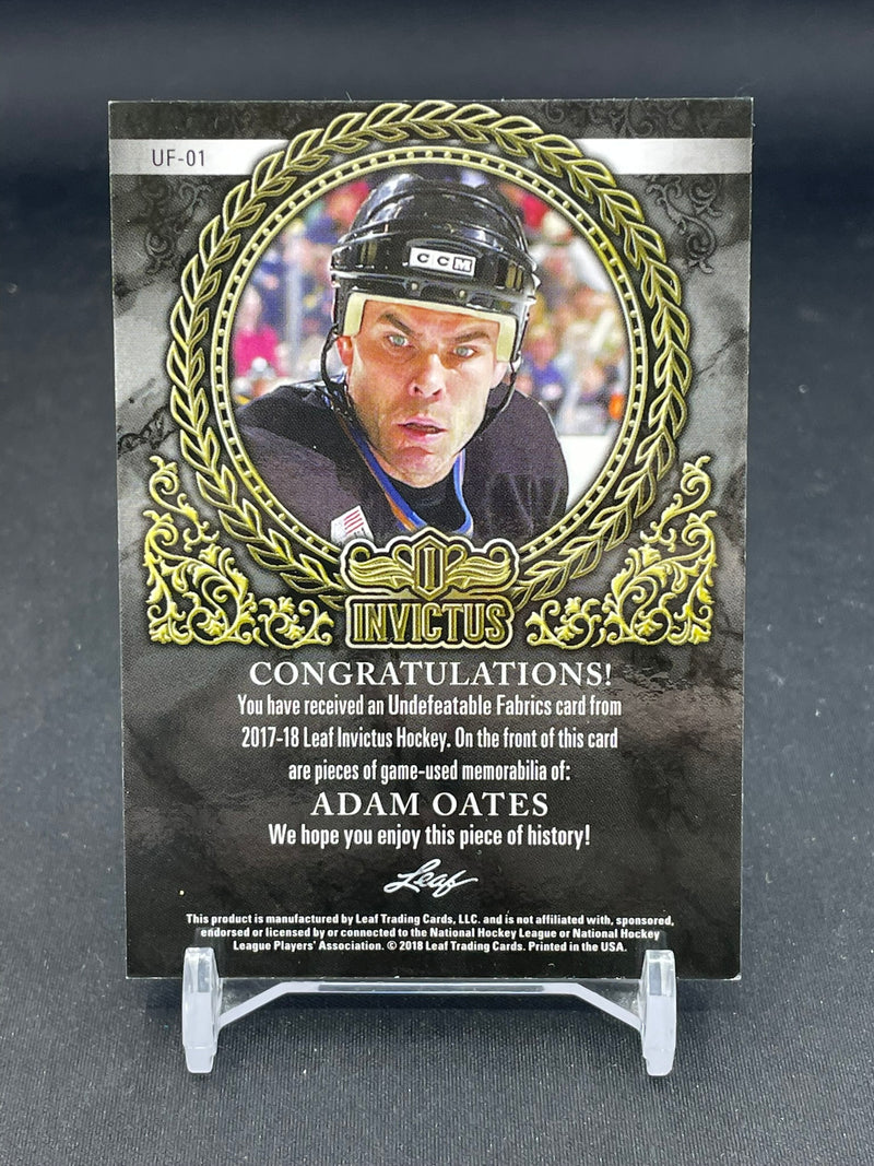 2017 LEAF INVICTUS - UNDEFEATABLE FABRICS - A. OATES - #UF-01 - #'D/2 - TRIPLE RELIC