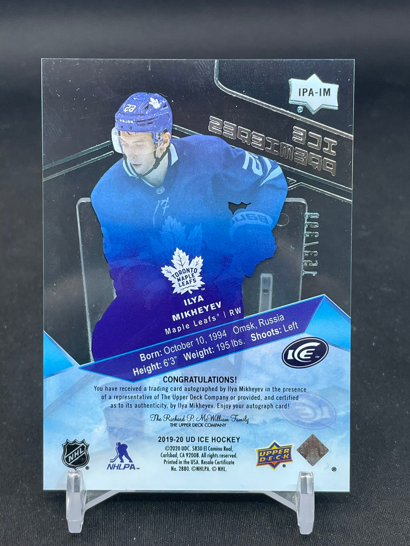 2019 UPPER DECK ICE - ICE PREMIERES - I. MIKHEYEV - #IPA-IM - #'D/399 - AUTOGRAPH - RC