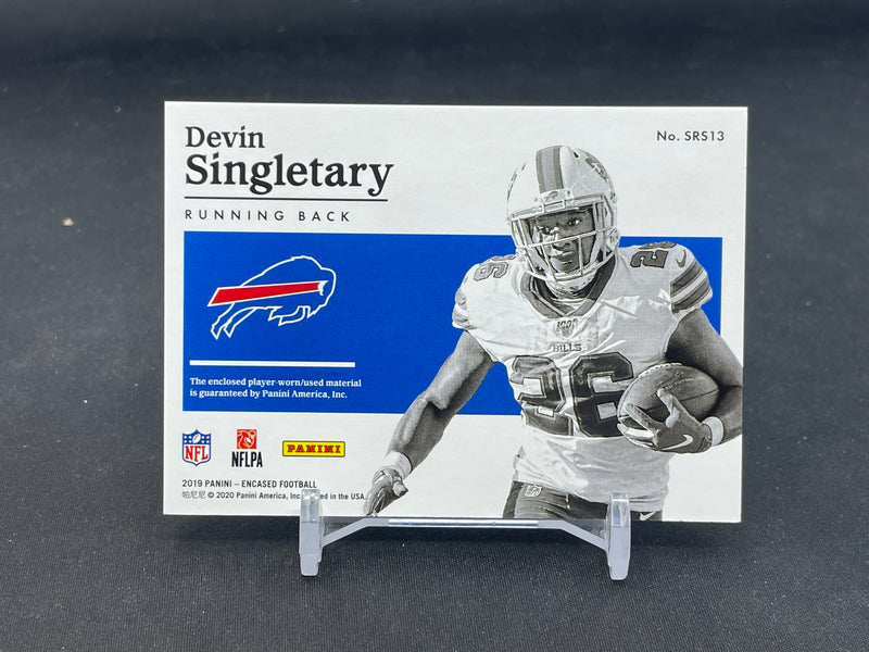 2019 PANINI ENCASED - SUBSTANTIAL ROOKIE SWATCHES - D. SINGLETARY - #SRS13 - #'D/25 - RELIC