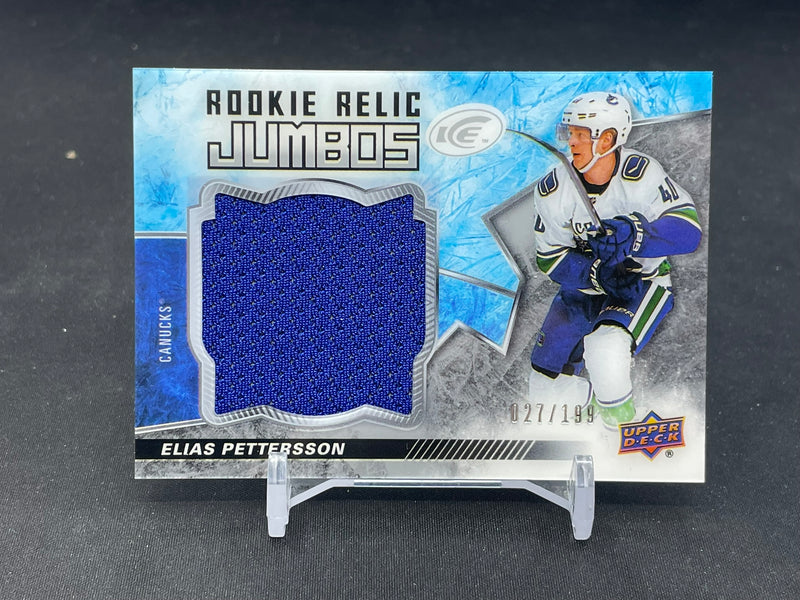 2018 UPPER DECK ICE - ROOKIE RELIC JUMBOS - E. PETTERSSON - #RRJ-EP - #'D/199 - RELIC - RC