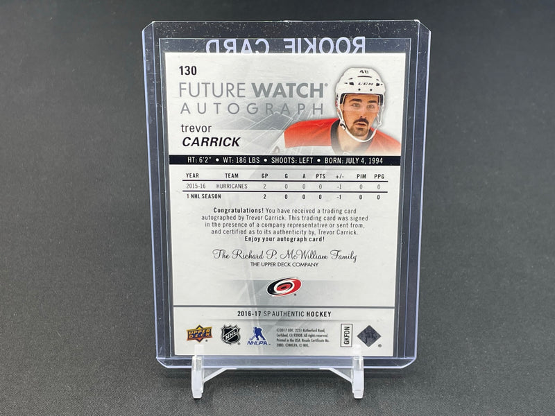2016 UPPER DECK SP AUTHENTIC - FUTURE WATCH AUTOGRAPH - T. CARRICK - #130 - #'D/999 - AUTOGRAPH - RC