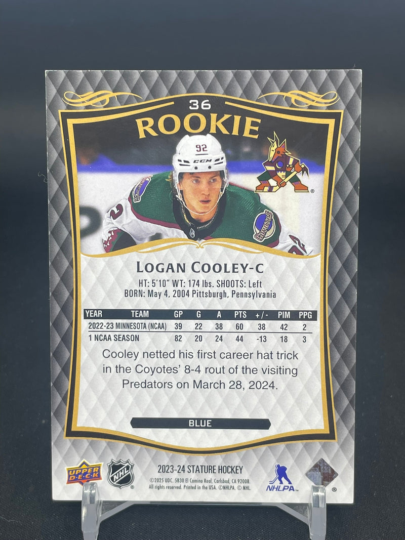 2023 UPPER DECK STATURE - BLUE - ROOKIE - L. COOLEY - #36 - #'D/99 - RC