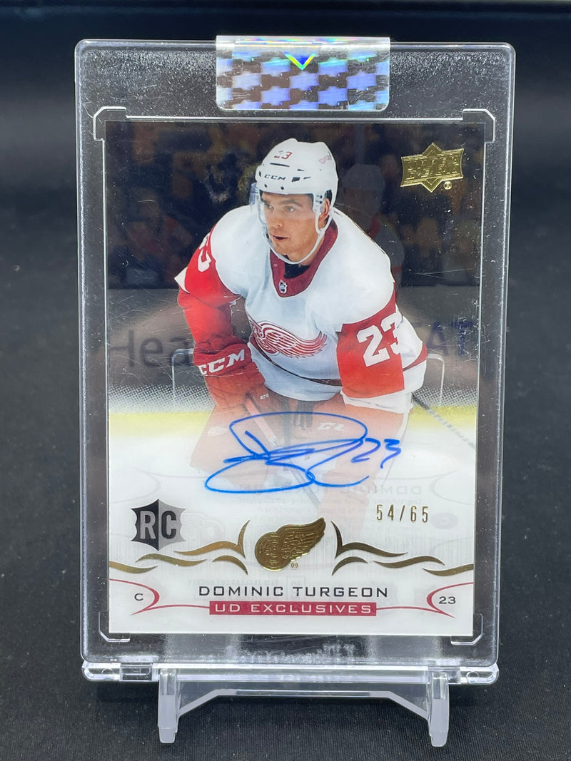 2018 UPPER DECK CLEAR CUT - UD EXCLUSIVE - D. TURGEON - #CCR-DT - #'D/65 - AUTOGRAPH - RC