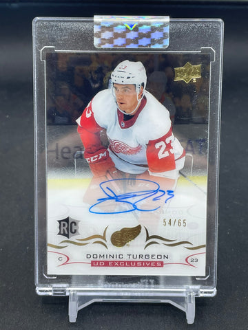 2018 UPPER DECK CLEAR CUT - UD EXCLUSIVE - D. TURGEON - #CCR-DT - #'D/65 - AUTOGRAPH - RC