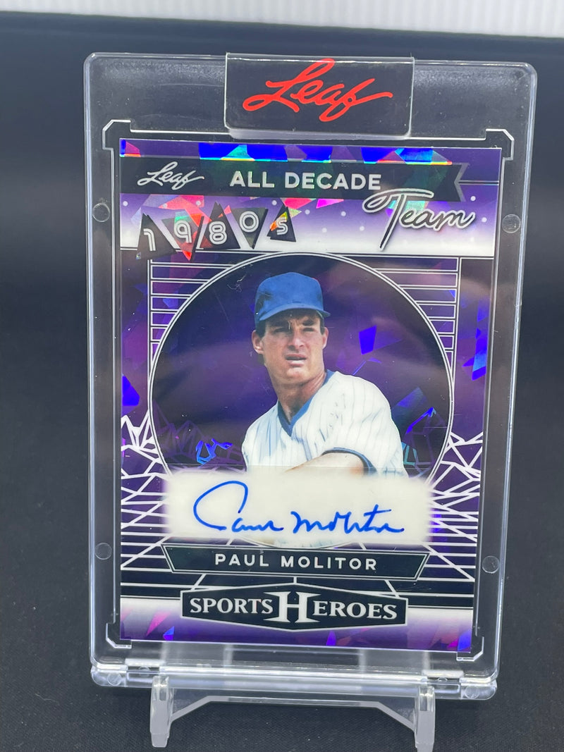 2025 LEAF SPORTS HEROES - ALL DECADE TEAM - P. MOLITOR - #D80-PM1 - #'D/15 - AUTOGRAPH