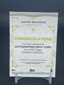 2021 TOPPS DEFINITIVE COLLECTION - AUTOGRAPHED RELIC - A. MEADOWS - #ARC-AM - #'D/25 - RELIC - AUTOGRAPH