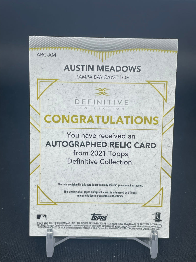 2021 TOPPS DEFINITIVE COLLECTION - AUTOGRAPHED RELIC - A. MEADOWS - #ARC-AM - #'D/25 - RELIC - AUTOGRAPH