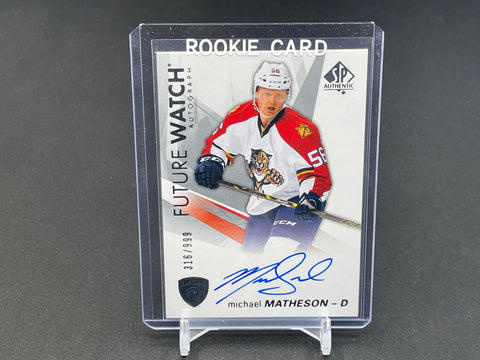 2016 UPPER DECK SP AUTHENTIC - FUTURE WATCH AUTOGRAPH - M. MATHESON - #143 - #'D/999 - AUTOGRAPH - RC