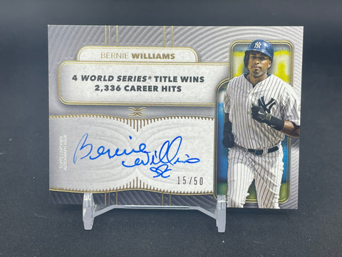 2021 TOPPS DEFINITIVE COLLECTION - LEGENDARY AUTOGRAPH COLLECTION - B. WILLIAMS - LAC-BW - #'D/50 - AUTOGRAPH