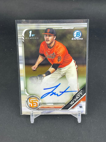 2019 TOPPS BOWMAN CHROME - 1ST BOWMAN AUTO - L. WYATT - #CDA-LW - AUTOGRAPH
