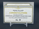 2021 TOPPS DEFINITIVE COLLECTION - LEGENDARY AUTOGRAPH COLLECTION - B. WILLIAMS - LAC-BW -