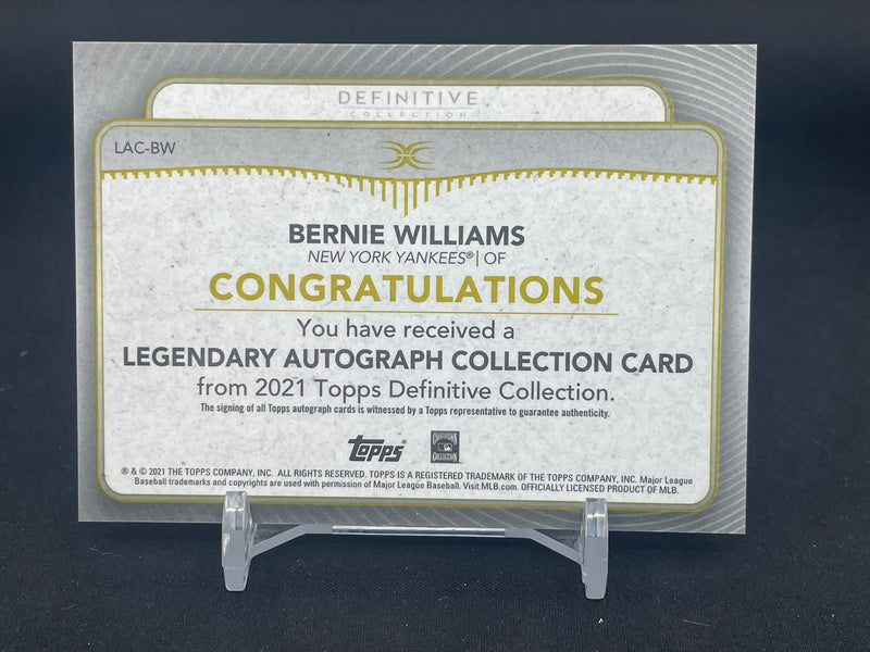 2021 TOPPS DEFINITIVE COLLECTION - LEGENDARY AUTOGRAPH COLLECTION - B. WILLIAMS - LAC-BW -