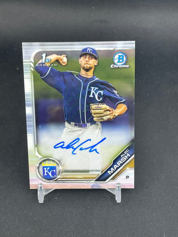 2019 TOPPS BOWMAN CHROME - 1ST BOWMAN AUTO - A. MARSH - #CDA-AMA- AUTOGRAPH