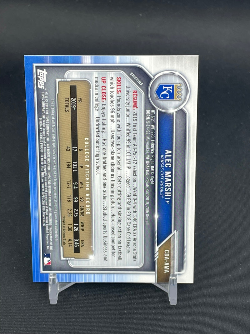 2019 TOPPS BOWMAN CHROME - 1ST BOWMAN AUTO - A. MARSH -