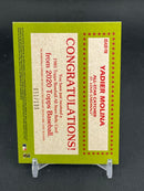 2020 TOPPS SERIES ONE - BLACK - 1985 TOPPS BASEBALL ALL STARS RELIC - Y. MOLINA - #85ASR-YM - #'D/199 - RELIC