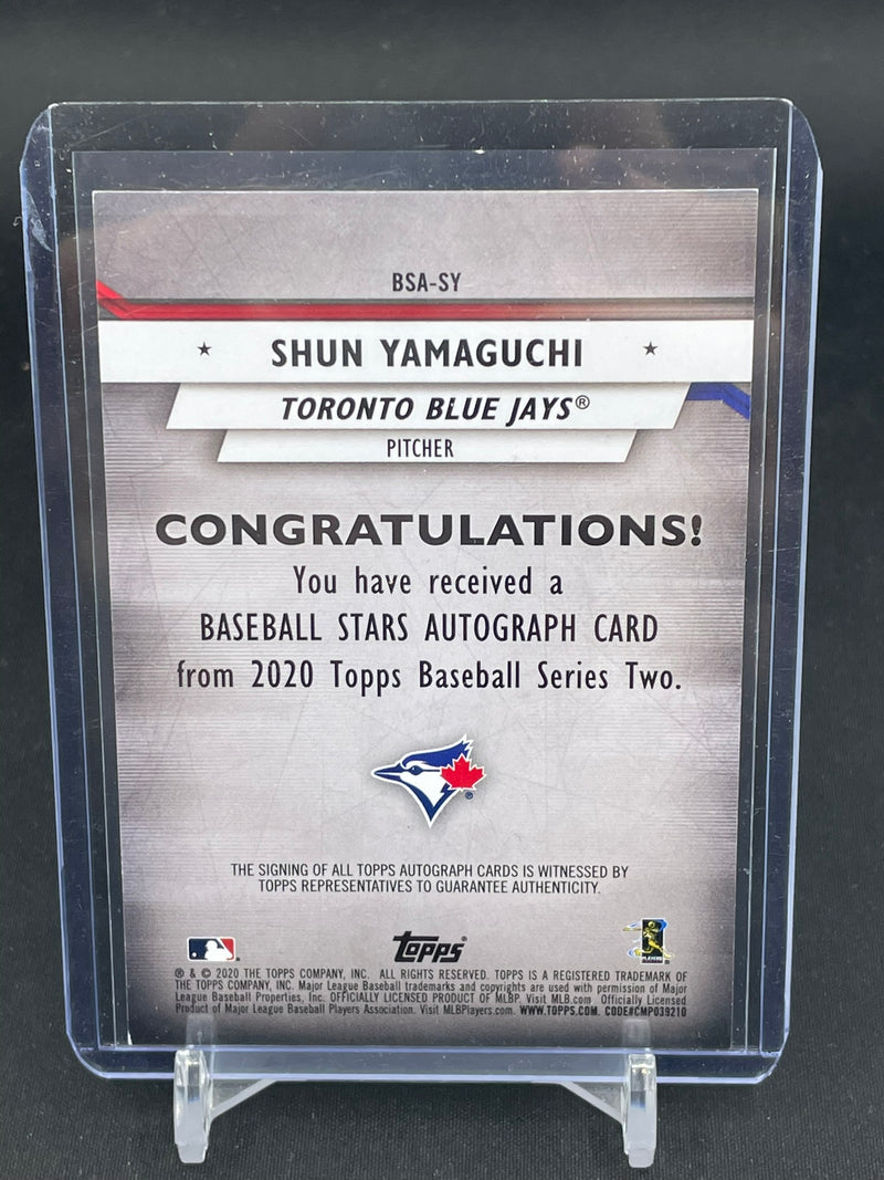 2020 TOPPS SERIES TWO - BLACK - BASEBALL STARS AUTOGRAPH - S. YAMAGUCHI - #BSA-SY - #'D/199 - AUTOGRAPH - RC
