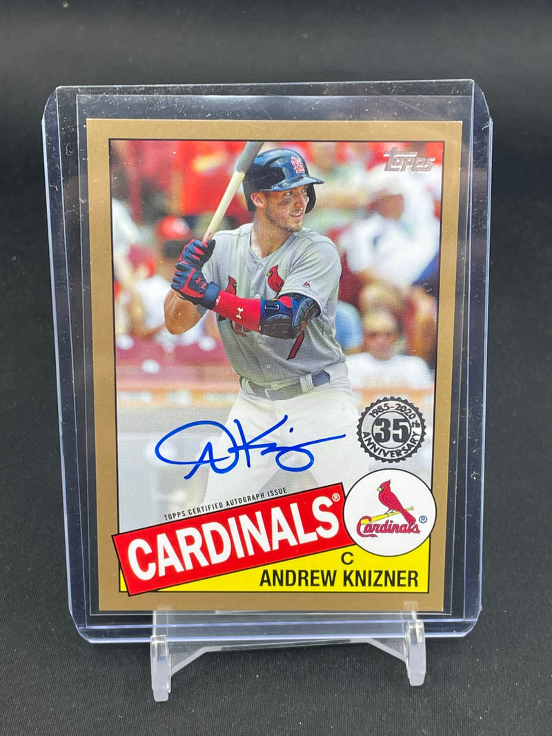 2020 TOPPS SERIES ONE - GOLD - 1985 TOPPS AUTOGRAPH - A. KNIZNER - #85BA-AKN - #'D/50 - AUTOGRAPH