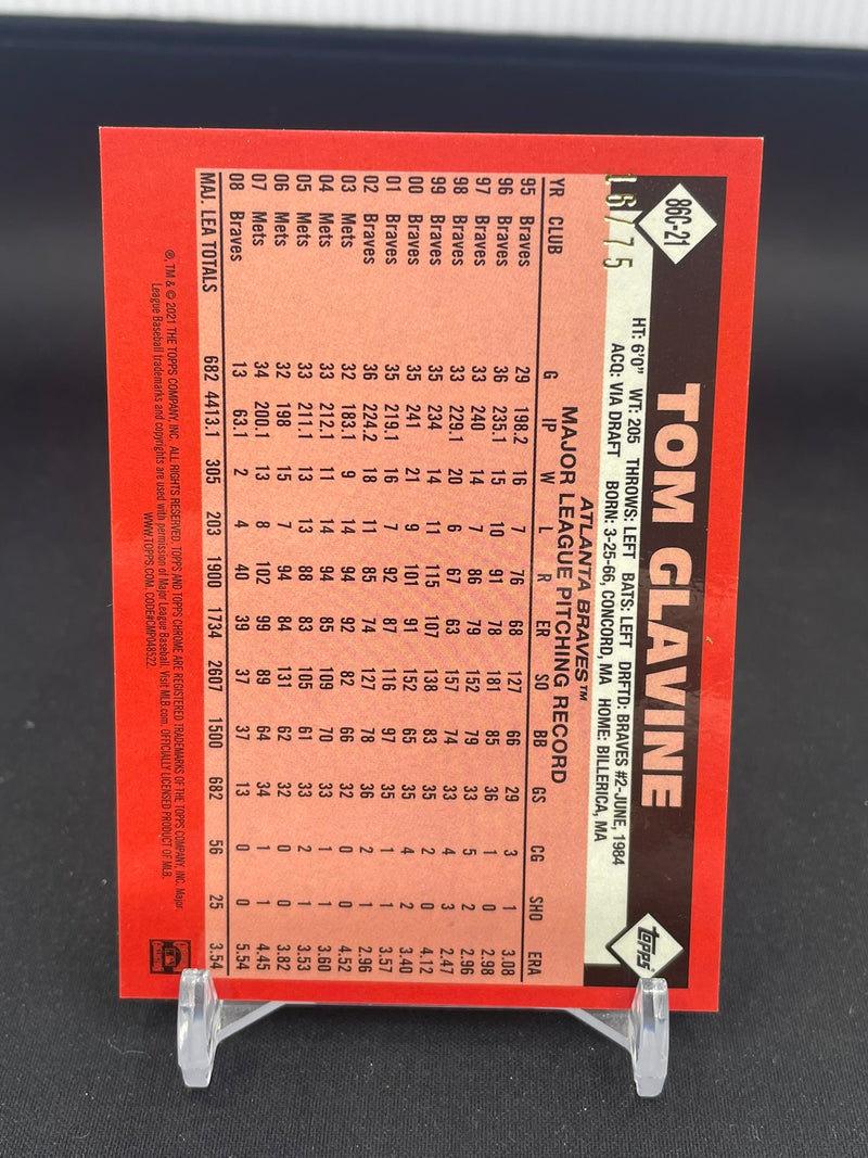 2021 TOPPS UPDATE - SILVER PACK - PURPLE - T. GLAVINE - #86C-21 - #'D/75 - RC