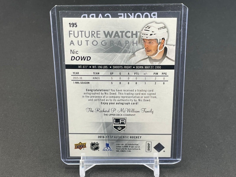 2016 UPPER DECK SP AUTHENTIC - FUTURE WATCH AUTOGRAPH - N. DOWD - #195 - #'D/999 - AUTOGRAPH - RC