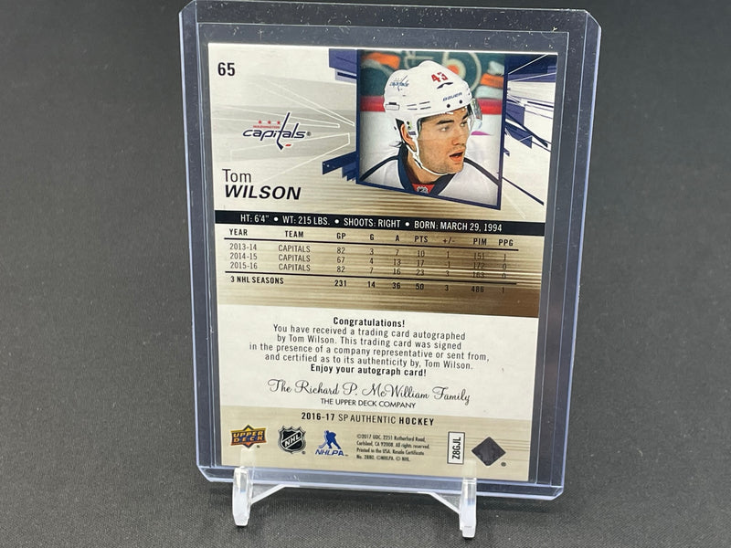 2016 UPPER DECK SP AUTHENTIC - SPECTRUM AUTOGRAPH - T. WILSON -